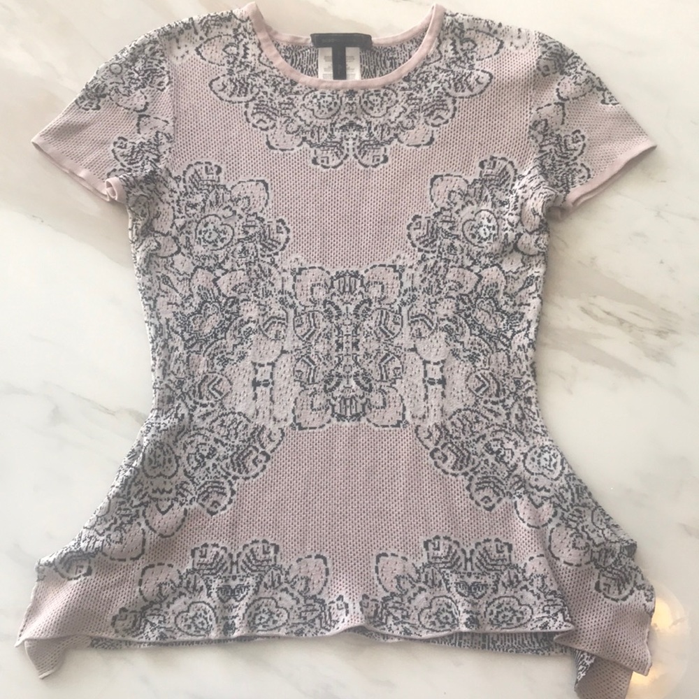 BCBGMaxAzria Patterned Blouse - Small